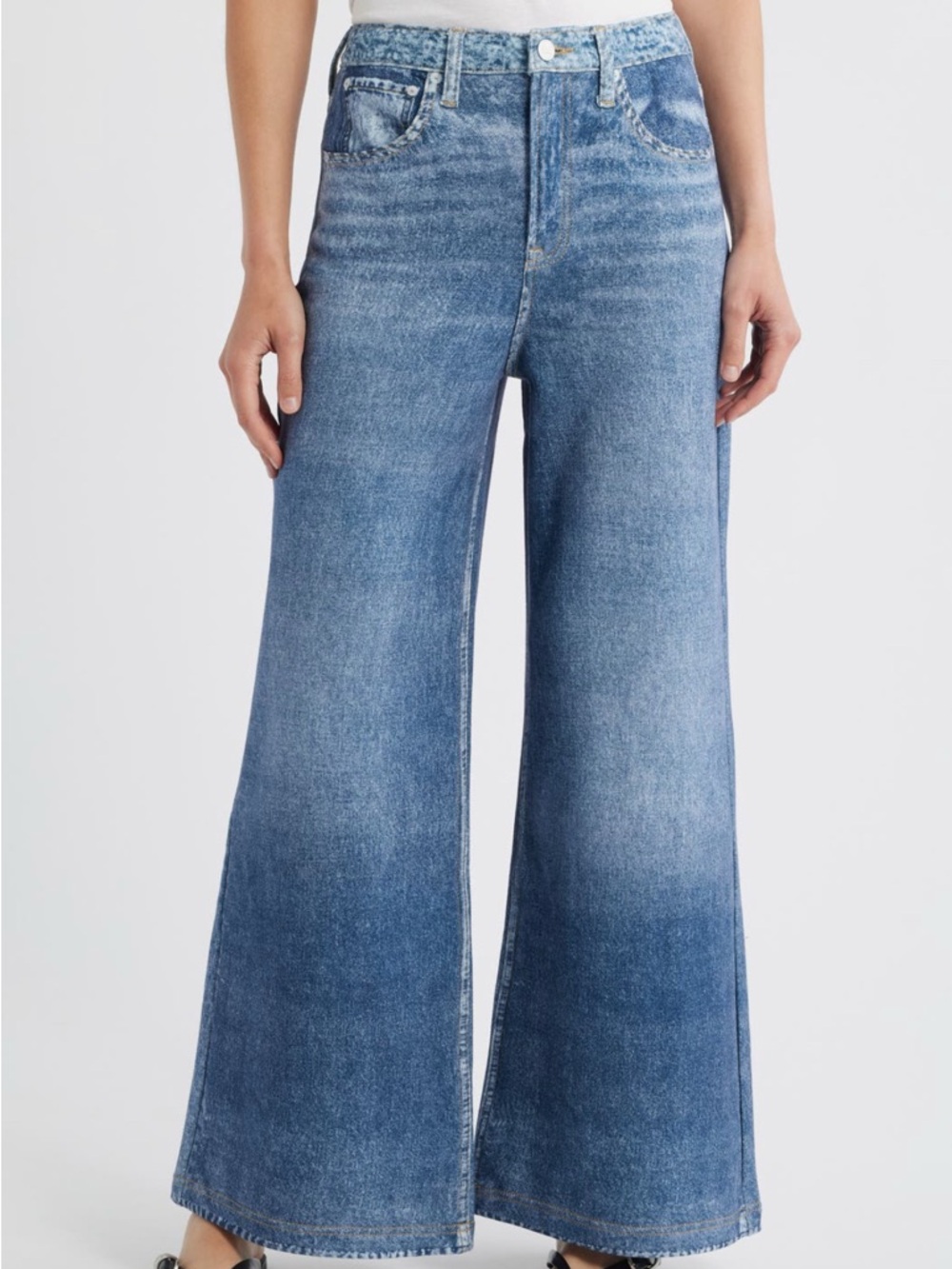 City Blues Wide Leg Cotton Sweatpant Jeans